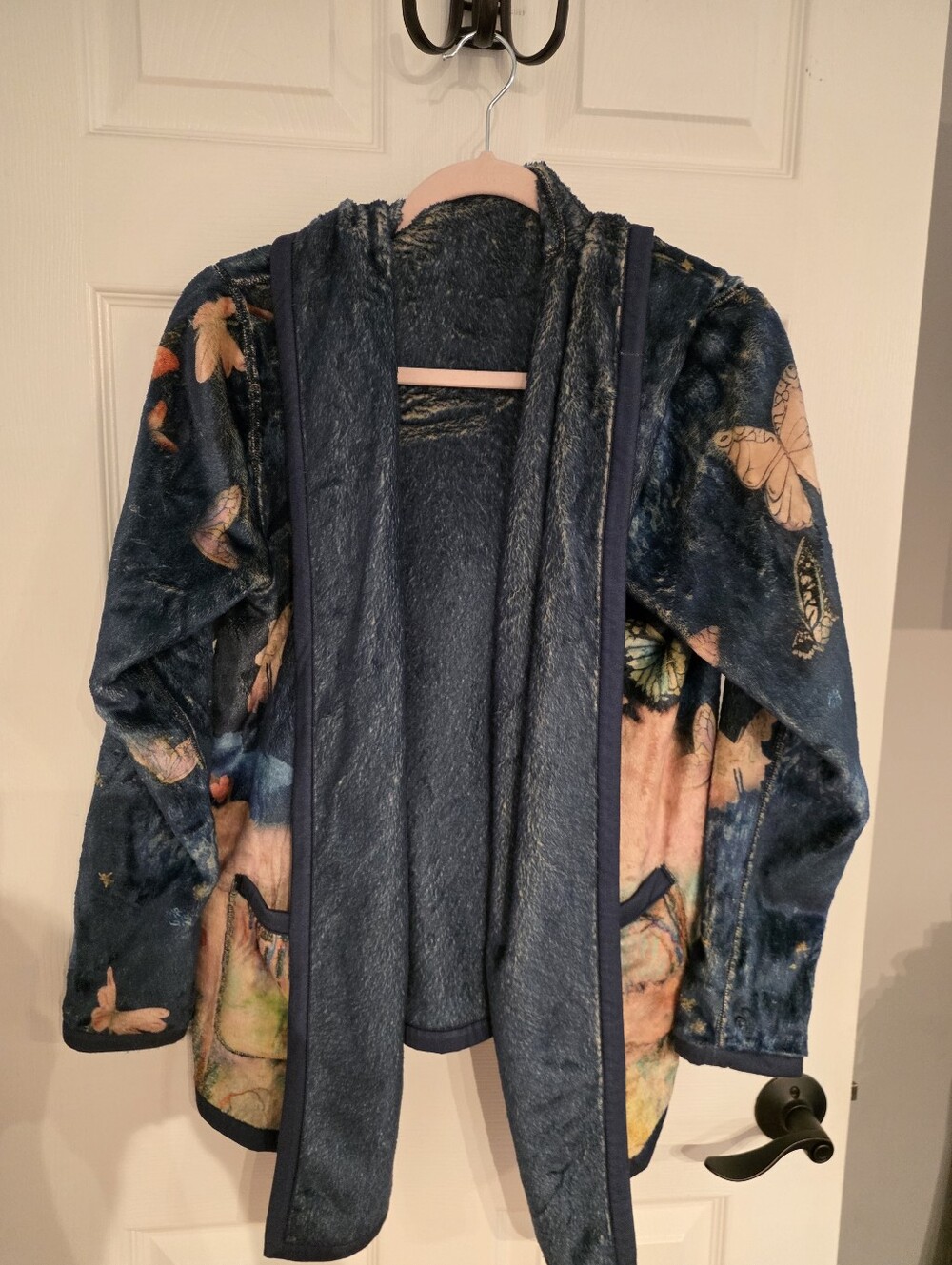 The Joan Sherpa Jacket Reversible XS Navy
